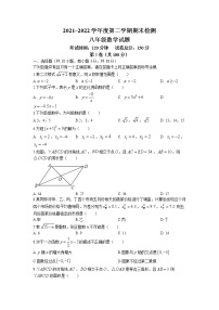 湖北省武汉市江汉区2021-2022学年八年级下学期期末数学试题(无答案)