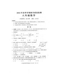 广西防城港市2021—2022学年下学期期末教学质量检测八年级数学试题（含答案）