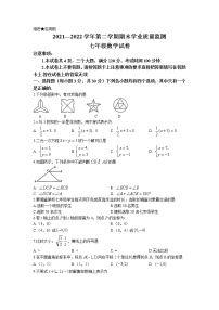 河南省安阳市滑县2021-2022学年七年级下学期期末数学试题(无答案)