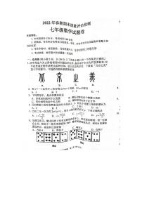 2022年春南阳宛城区七年级期末考试数学试卷