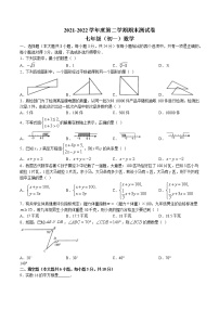 江西省南昌市2021-2022学年七年级下学期期末数学试题（含答案）