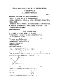 湖北省武汉市洪山区2021-2022学年七年级下学期期末数学试题(无答案)