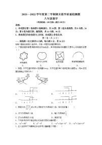 山东省青岛市2021-2022学年八年级下学期期末数学试题(无答案)