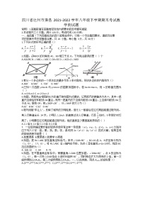 四川省达州市渠县2021-2022学年八年级下学期期末考试数学测试题（无答案）