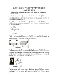 江西省抚州市2021-2022学年七年级下学期期末数学试题(无答案)