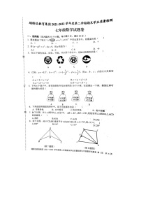 安徽省宿州市2021-2022学年七年级下学期期末学业质量检测数学试题（无答案）