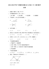 2021-2022学年广西柳州市柳江区七年级（下）期中数学试卷（含解析）