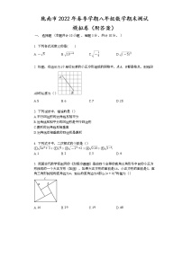 甘肃省陇南市武都区2021--2022学年八年级下学期数学期末测试模拟卷(word版含答案)