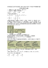 河南省驻马店市汝南县2021-2022学年八年级下学期期末素质测试数学试题（含答案）