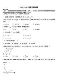 2021-2022学年辽宁省抚顺市新抚区重点达标名校中考联考数学试卷含解析