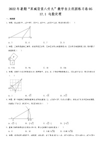 17.1 勾股定理-2022年暑期“双减背景八升九”数学自主巩固练习卷  第5天（无答案）