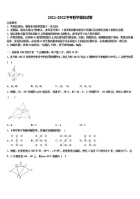 2021-2022学年江苏省泰兴市泰兴区中考数学考试模拟冲刺卷含解析