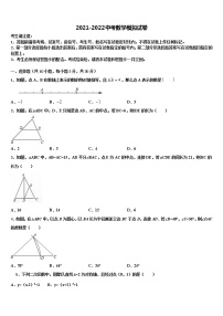 2021-2022学年江西省吉安市泰和县中考数学模拟精编试卷含解析