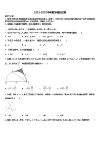 2021-2022学年江西专版市级名校中考数学最后冲刺浓缩精华卷含解析