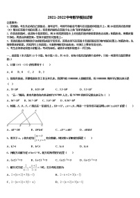 2021-2022学年江苏省镇江外国语学校中考数学押题试卷含解析