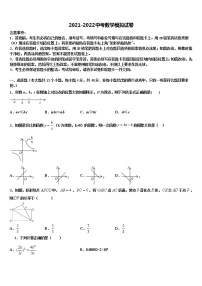 2021-2022学年辽宁省朝阳市名校中考数学全真模拟试卷含解析