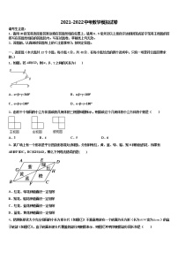 2021-2022学年辽宁省朝阳市建平县重点中学中考数学四模试卷含解析