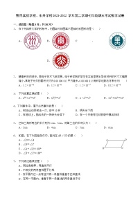 广东省深圳市智民实验学校、东升学校2021-2022学年七年级下学期期末考试数学试题 (word版含答案)