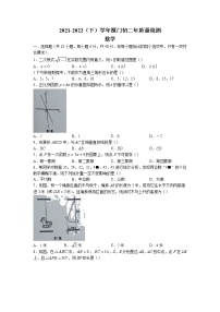 福建省厦门市湖里区2021-2022学年八年级下学期期末数学试题(无答案)