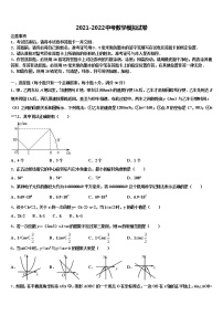 2021-2022学年浙江省东阳达标名校中考数学对点突破模拟试卷含解析