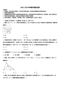 2021-2022学年浙江省温州市八中学中考四模数学试题含解析