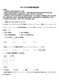 2022届广东省揭阳普宁市中考数学全真模拟试卷含解析