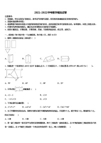 2022届甘肃省民乐县市级名校中考数学五模试卷含解析