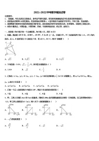 2022届广东省肇庆市肇庆第四中学中考数学适应性模拟试题含解析