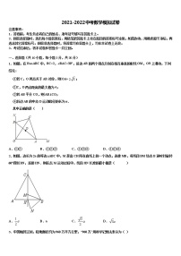 2022届贵州省铜仁市思南县重点中学中考数学适应性模拟试题含解析