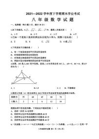 黑龙江省齐齐哈尔市拜泉县2021-2022学年八年级下学期期末考试数学试题