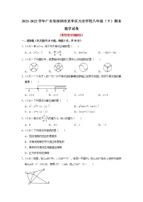 广东省深圳市龙华区万安学校2021-2022学年八年级下学期期末数学试卷(word版含答案)