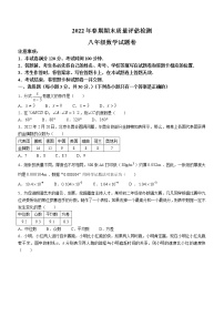 河南省南阳市宛城区2021-2022学年八年级下学期期末数学试题(word版含答案)