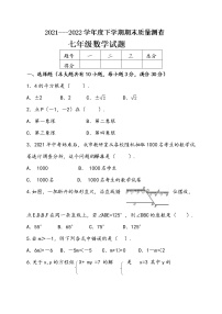 黑龙江省齐齐哈尔碾子山区2021-2022学年七年级下学期期末考试数学试题(word版含答案)