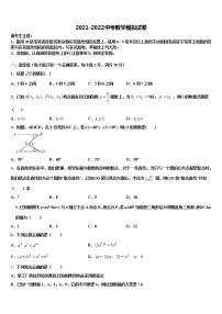 2021-2022学年随州市重点中学中考数学适应性模拟试题含解析