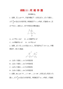 2022年浙江省中考数学复习训练22：尺 规 作 图(含答案)