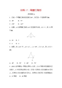 2022年浙江省中考数学复习训练17：等腰三角形(含答案)