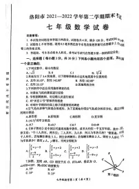 2022河南省洛阳市七年级下学期期末数学试卷及答案
