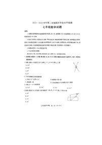 山东省冠县2021-2022学年下学期期末学业水平检测七年级数学试题（无答案）