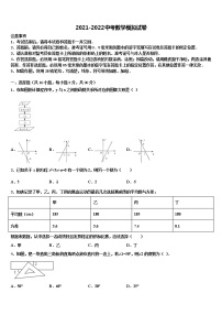 2022届湖南省涟源市重点达标名校中考数学押题卷含解析