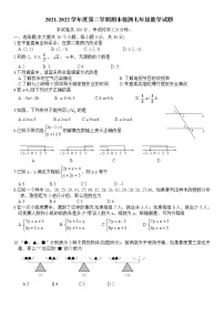 山东省济宁市邹城市2021-2022学年七年级第二学期期末检测数学试题（含答案）