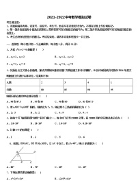 2022届湖南长沙市南雅中学中考数学模试卷含解析