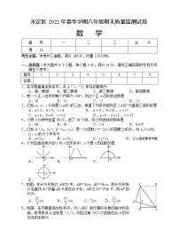 湖南省张家界市永定区2021-2022学年八年级第二学期期末质量监测数学试题（含答案）