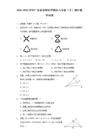 2021-2022学年广东省深圳市罗湖区八年级（下）期中数学试卷（含解析）