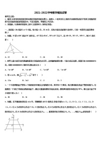 2022届江苏省淮安市淮阴区淮阴师院附属中学中考联考数学试卷含解析