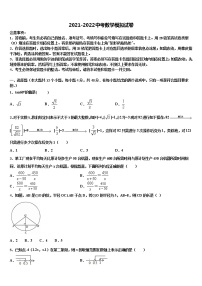 2022届江苏省南师大附中树人校中考数学模拟预测题含解析