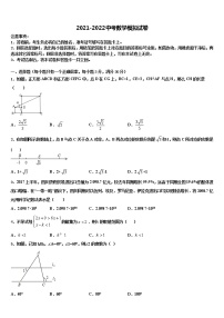 2022届江西省莲花县中考数学适应性模拟试题含解析