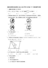 2022年湖南省邵阳市新邵县七年级（下）期末考试数学试卷（含答案）