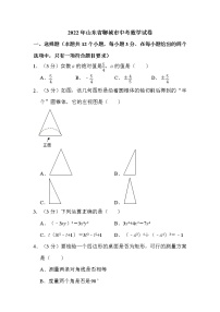 2022年山东省聊城市中考数学试卷解析版