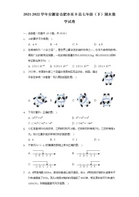 2021-2022学年安徽省合肥市长丰县七年级（下）期末数学试卷（含解析）