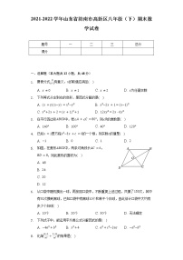 2021-2022学年山东省济南市高新区八年级（下）期末数学试卷（含解析）